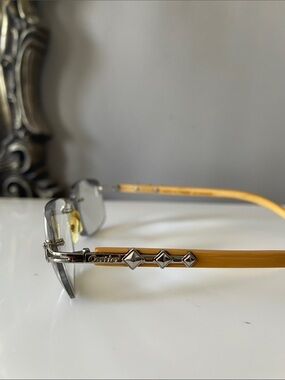 Cartier Vintage Rimless glasses with Stud Accents
